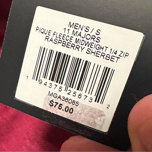 NWT Walter Hagen Golf 1/4 Zip Mens Small Mid-Weight Pique Fleece Raspberry color - Picture 7 of 10